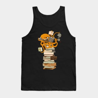 Reading Octopus, Tea, Coffee And Books for Men Women Tank Top
